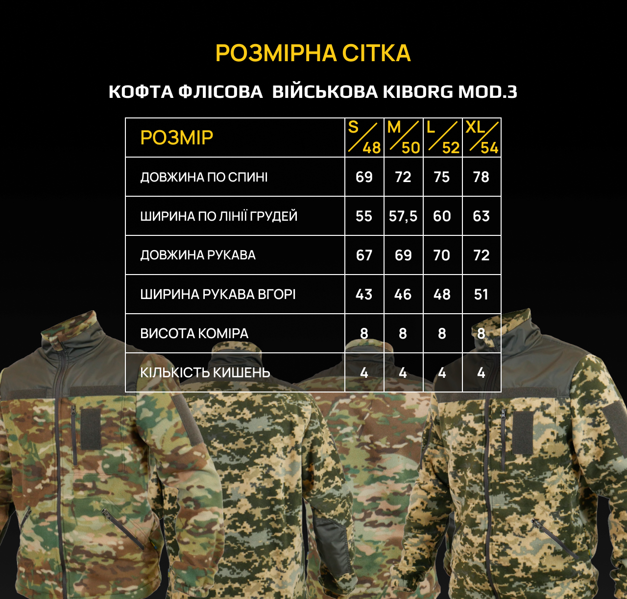 Військова кофта флісова піксель mod. 3