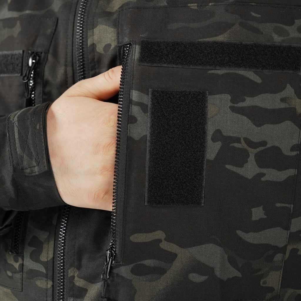 Костюм тактичний Twill FS чорний мультикам ( штани+кітель )-S