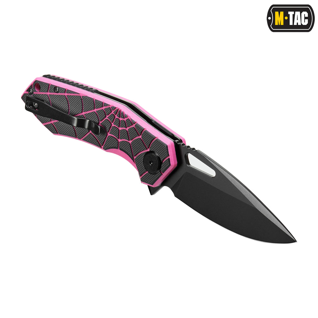 M-Tac ніж складний Type 12 Spider Web Black/Pink