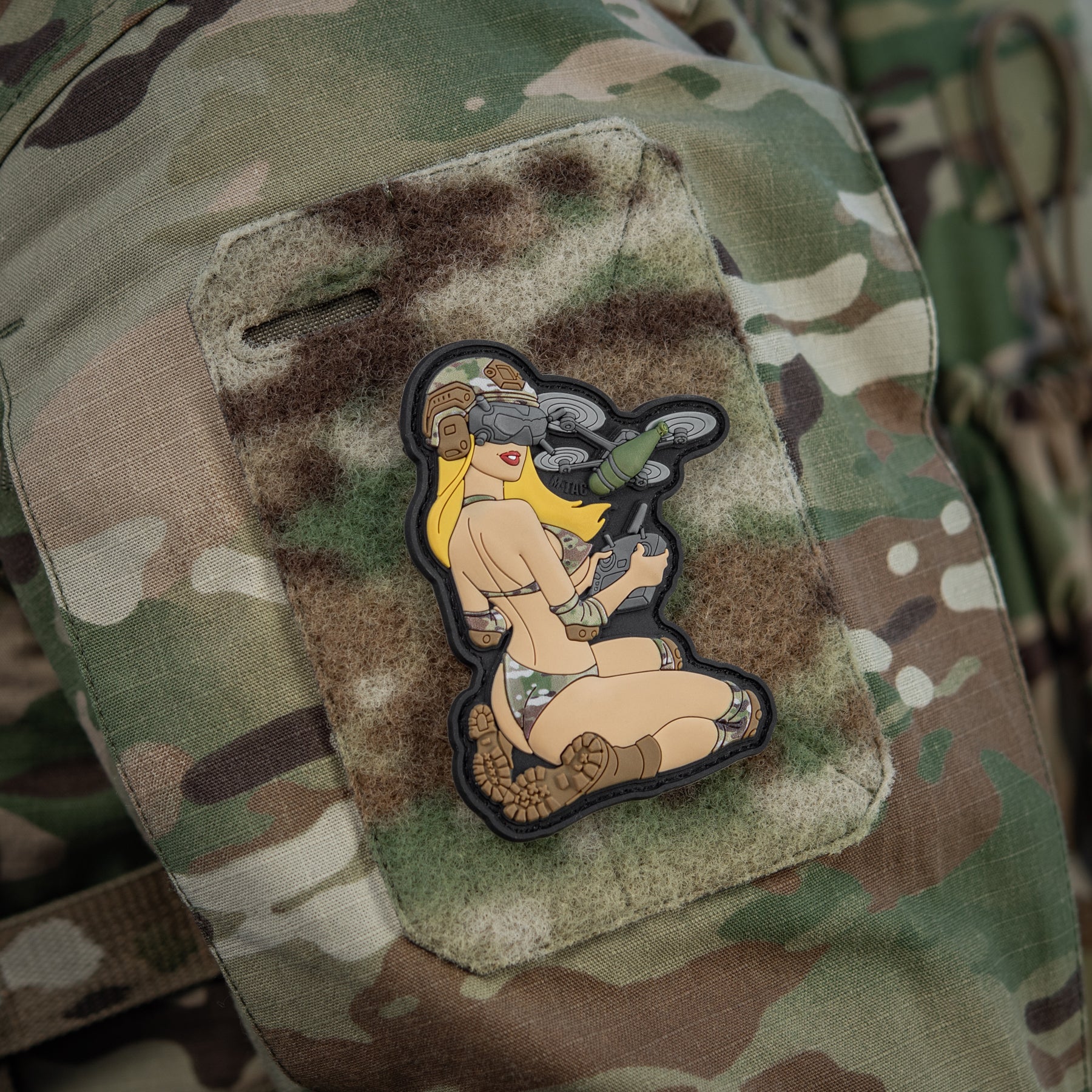 M-Tac нашивка Tactical girl №6 PVC Yellow/MC V2