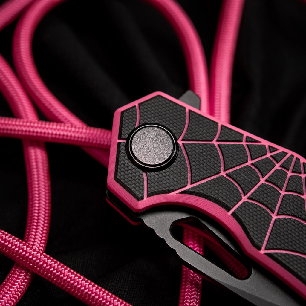 M-Tac ніж складний Type 12 Spider Web Black/Pink