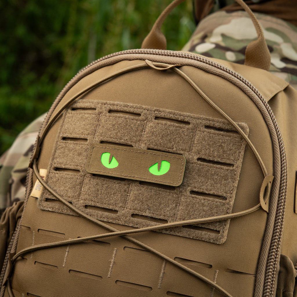 M-Tac нашивка Cat Eyes Laser Cut Coyote/Green/GID