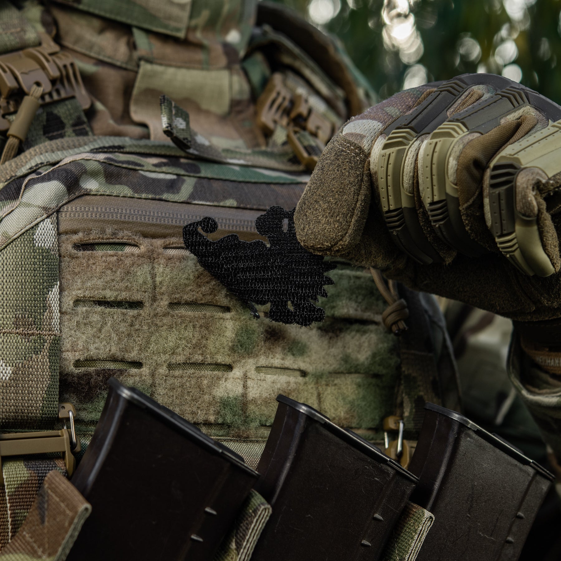 M-Tac нашивка Посміхнись Black/GID