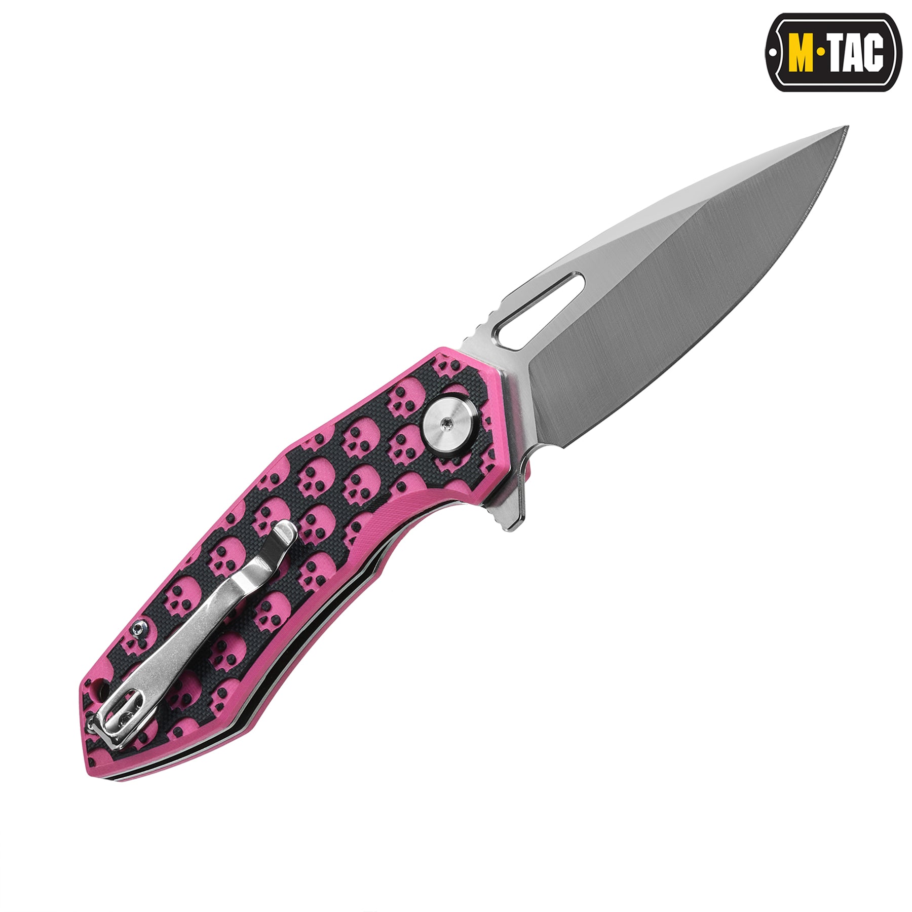 M-Tac ніж складний Type 12 Skull Black/Pink/Steel