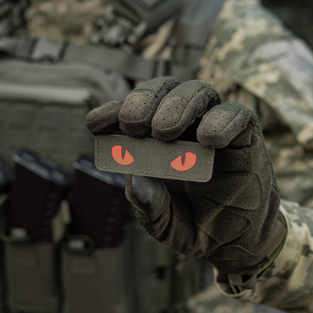 M-Tac нашивка Cat Eyes Laser Cut Ranger Green/Red/GID