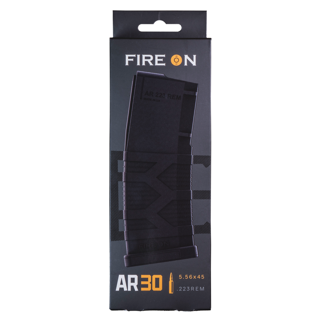 Магазин FIRE ON AR-30 5,56×45 NATO / .223 Rem — рожевий з жовтим подавачем