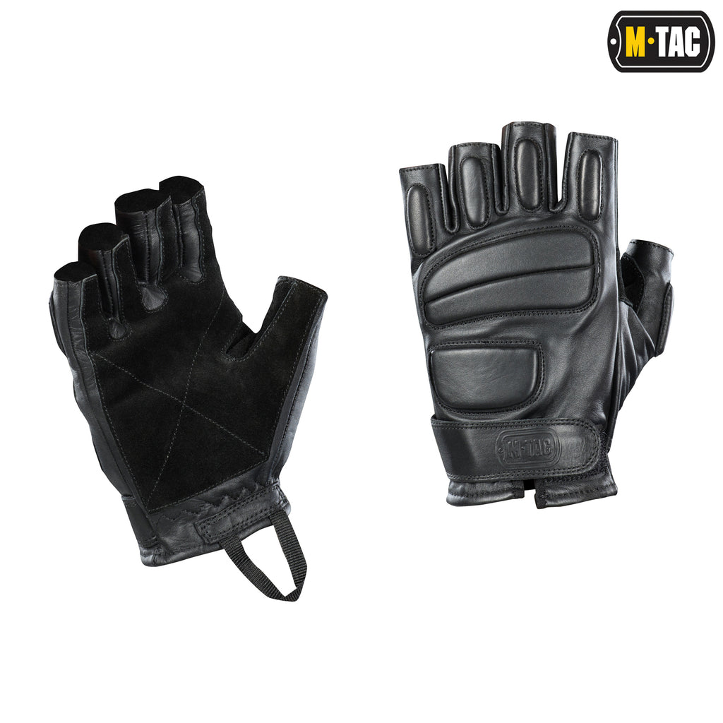 M-Tac рукавички безпалі шкіряні Assault Tactical Mk.1 Black