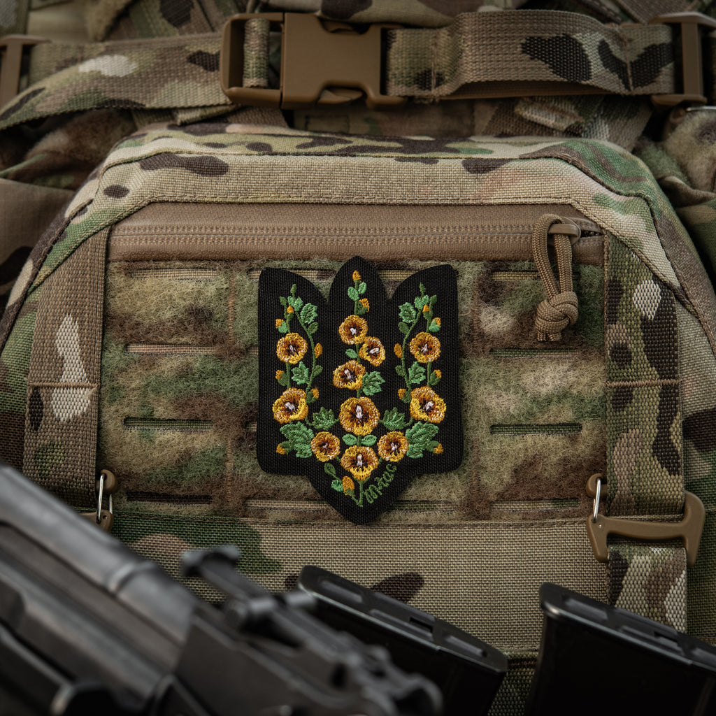 M-Tac нашивка Тризуб Мальви (вишивка) Black