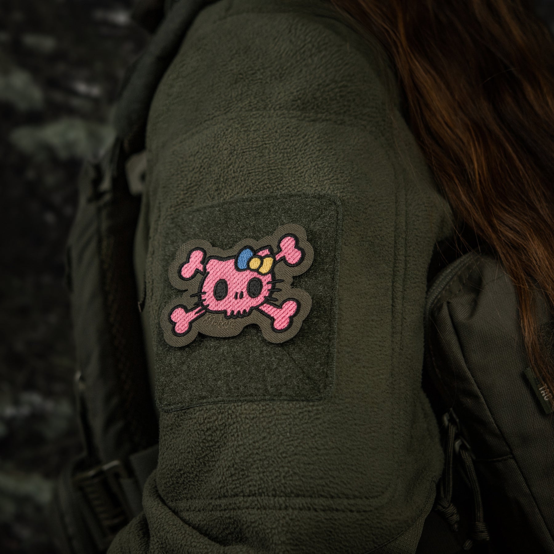 M-Tac нашивка KITTY (вишивка) Pink/Ranger Green