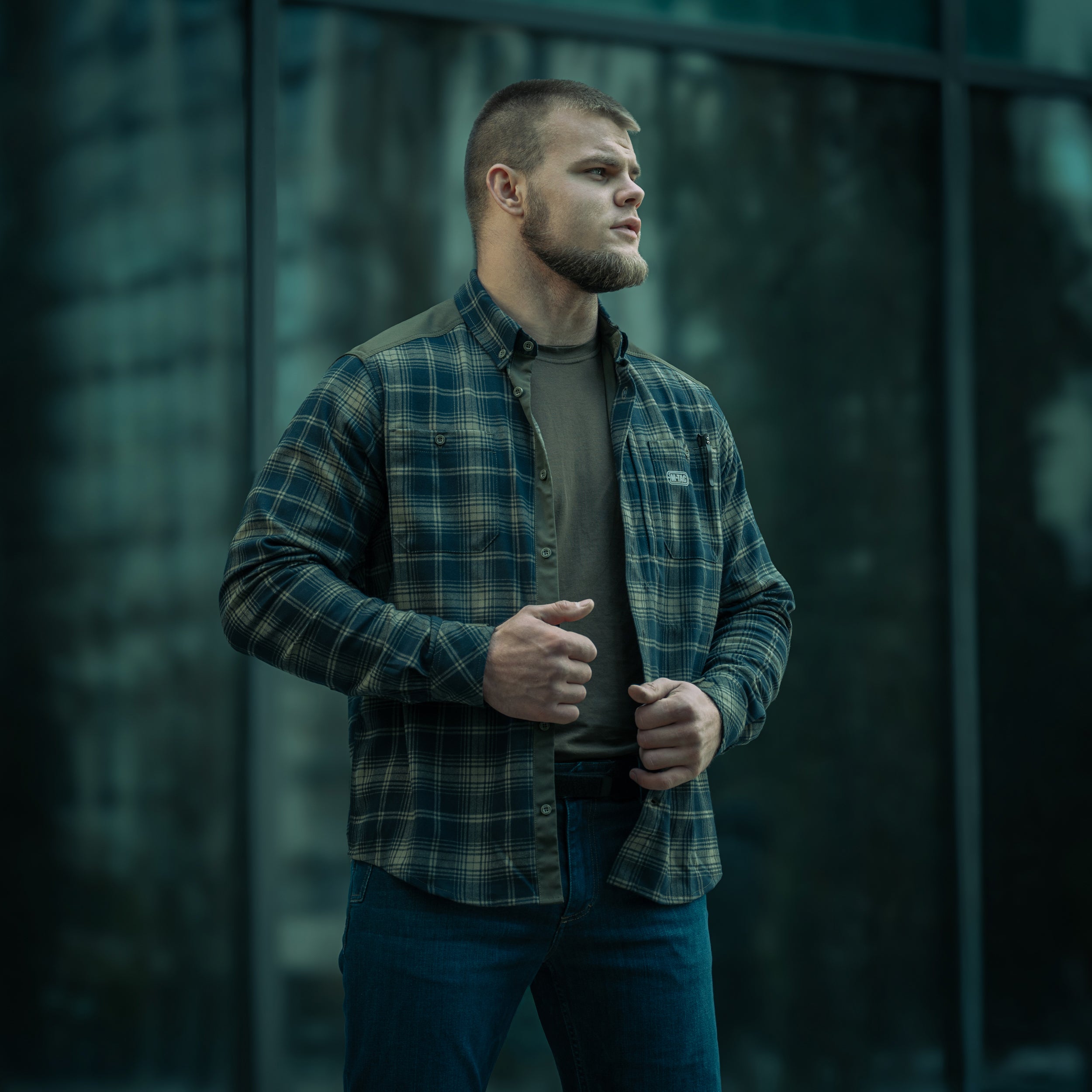 M-Tac сорочка Redneck Shirt Olive/Navy Blue