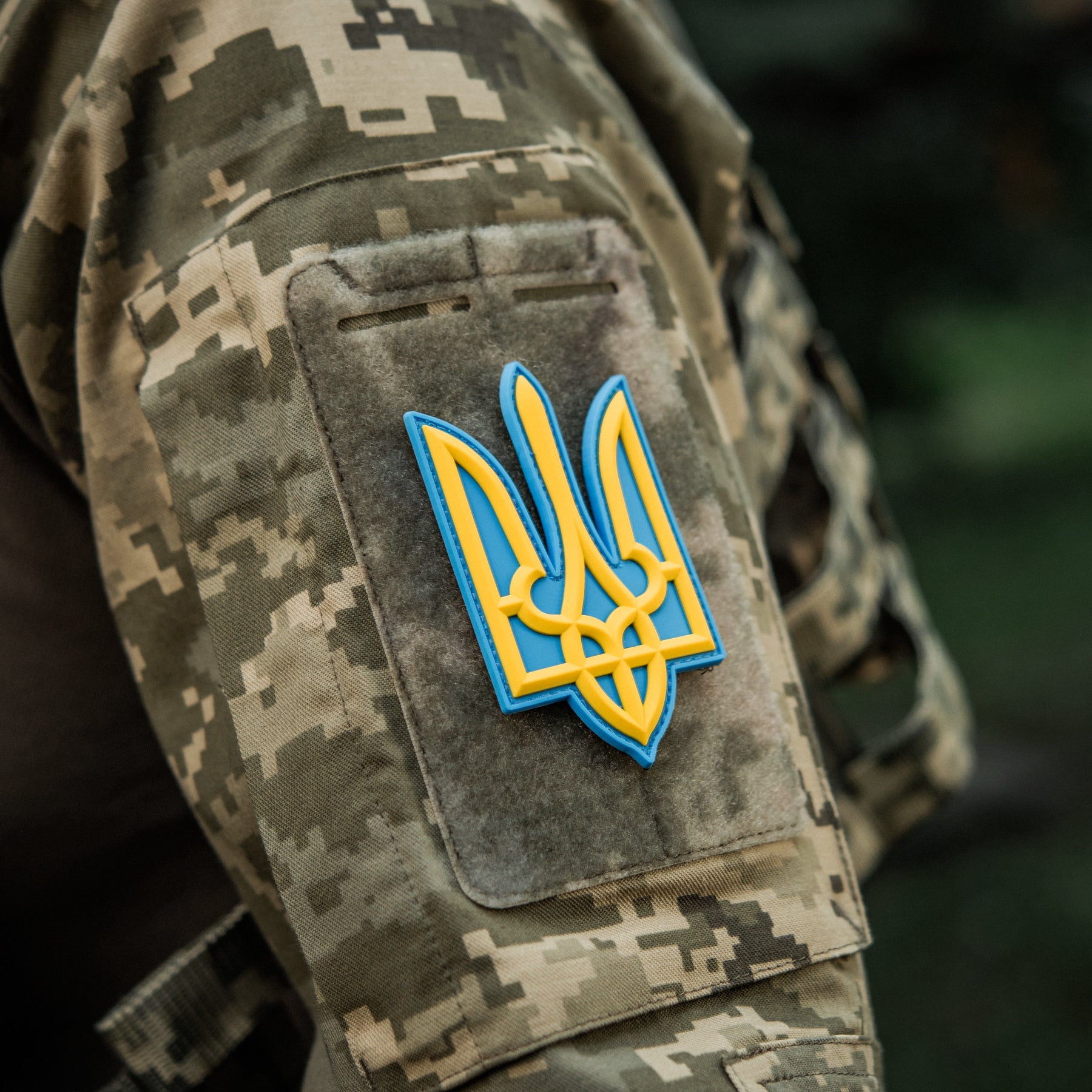 M-Tac нашивка Тризуб PVC великий кольоровий
