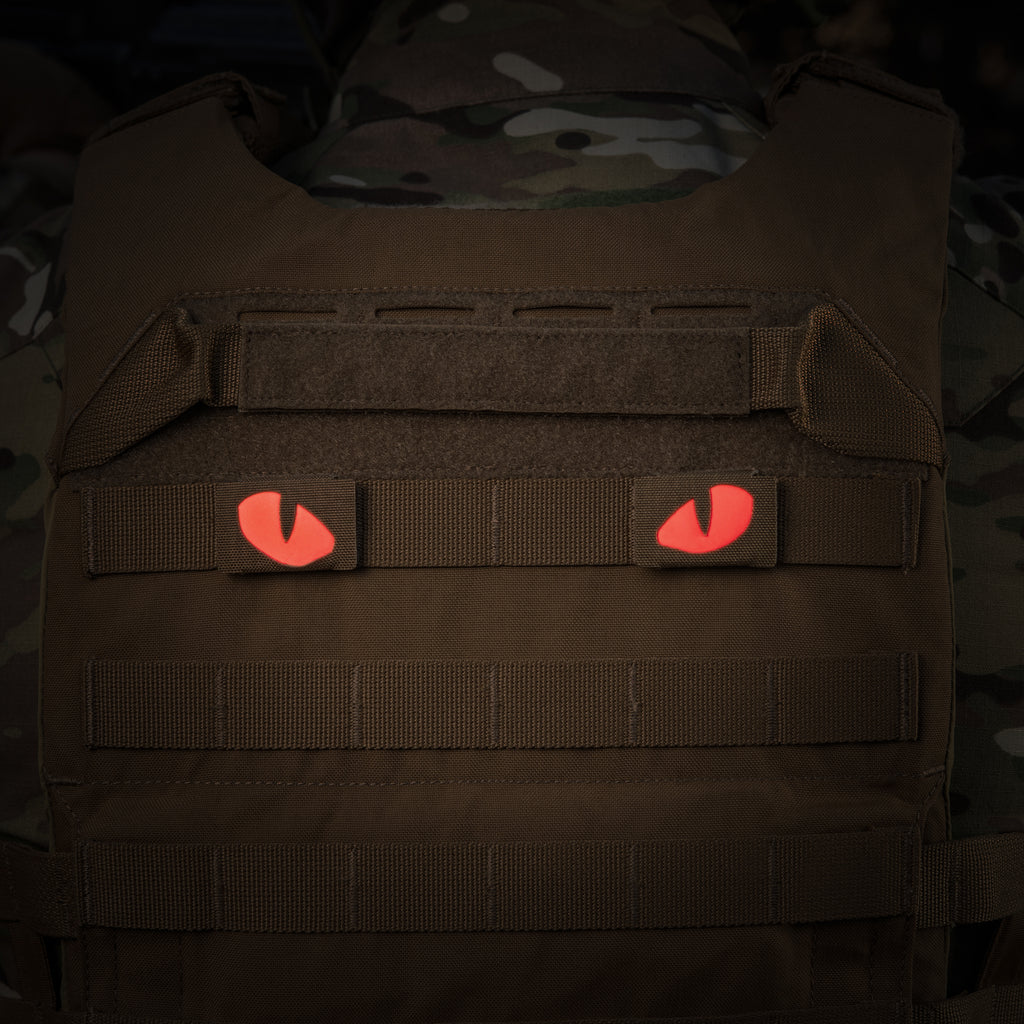 M-Tac нашивка Tiger Eyes Laser Cut (пара) Coyote/Red/GID