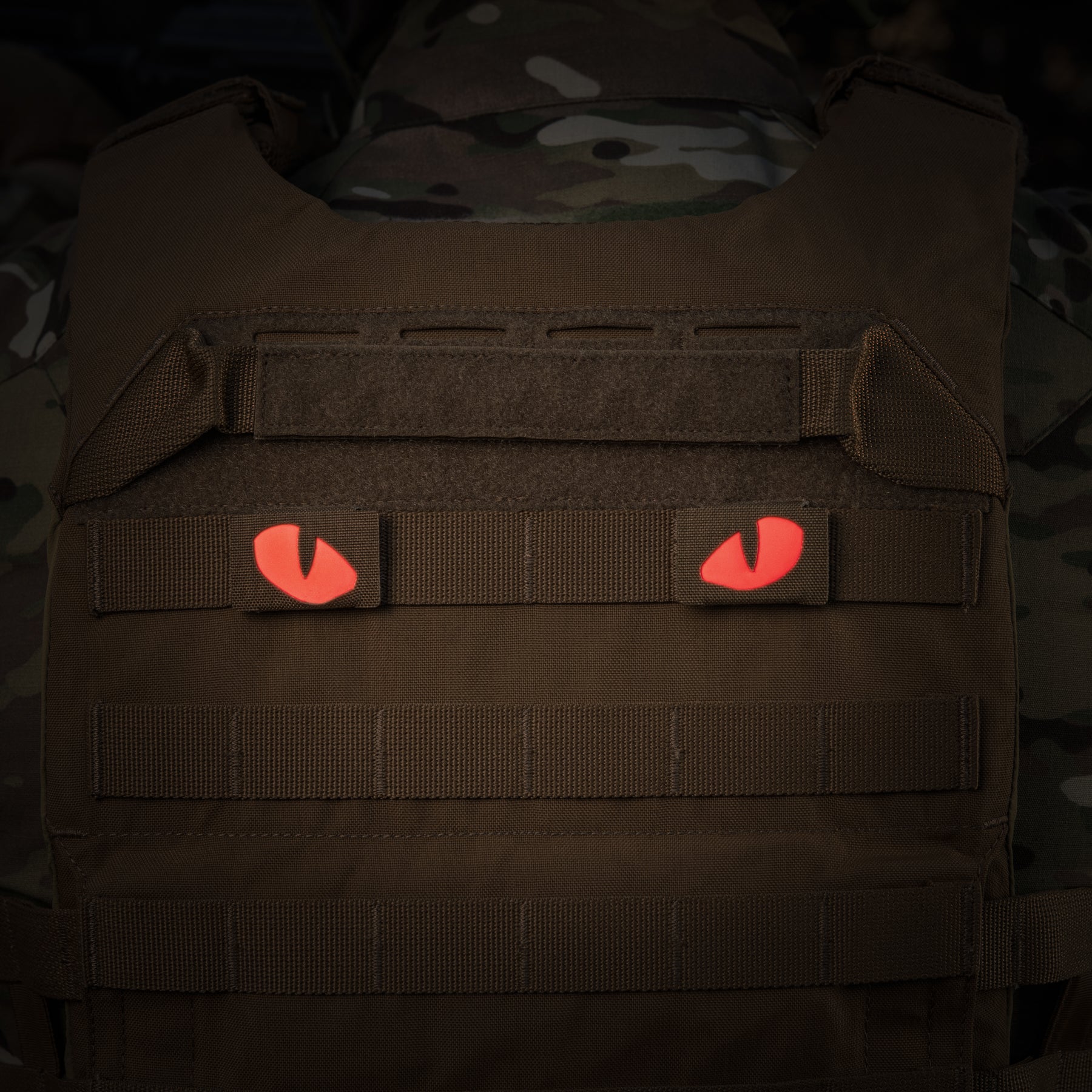 M-Tac нашивка Tiger Eyes Laser Cut (пара) Coyote/Red/GID