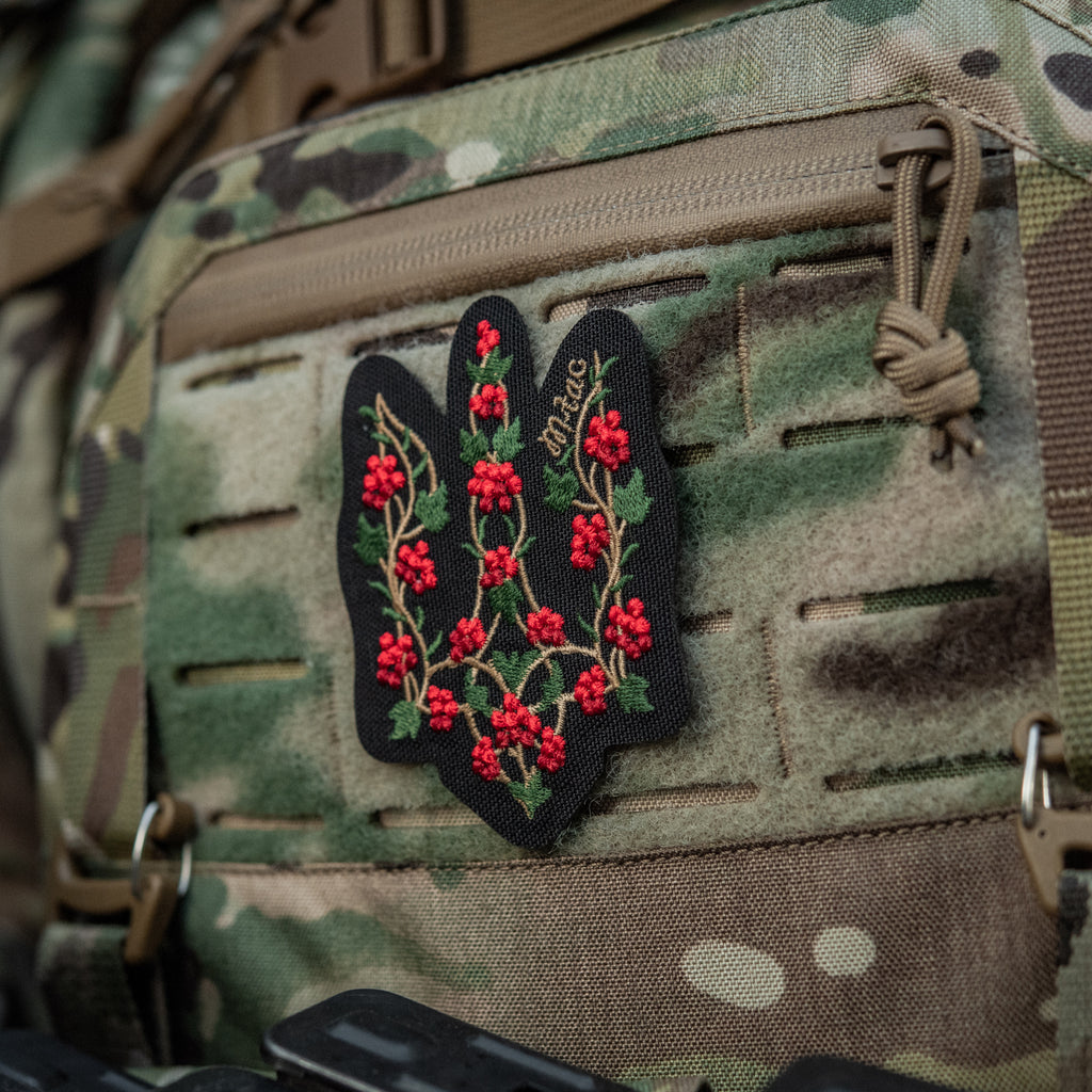 M-Tac нашивка Тризуб калина (вишивка) Black