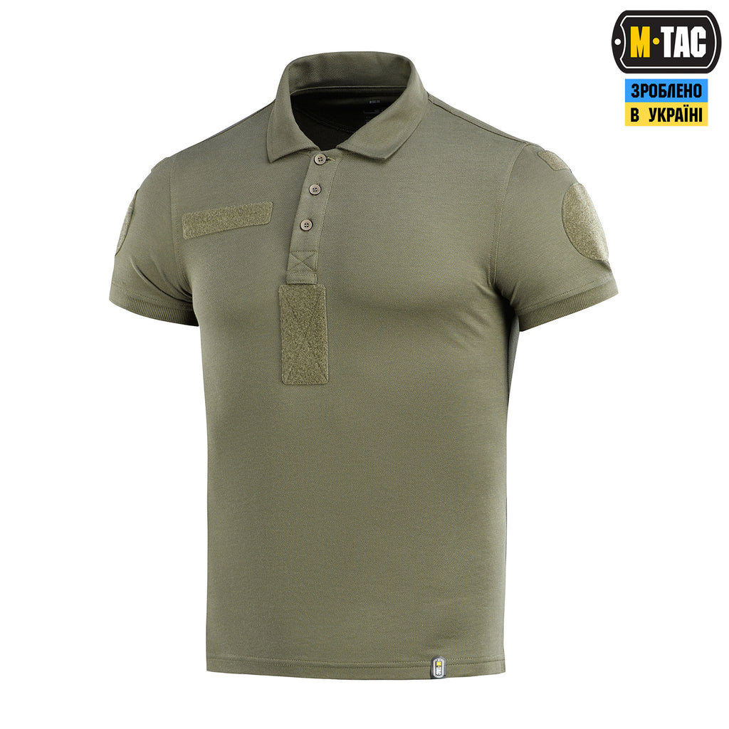 M-Tac поло НГУ з світловідбивним написом 65/35 Army Olive