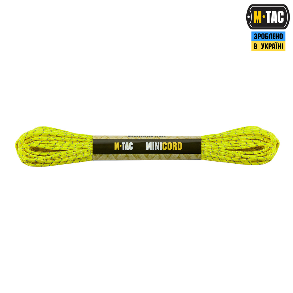 M-Tac паракорд Minicord Reflective Neon Yellow 15м