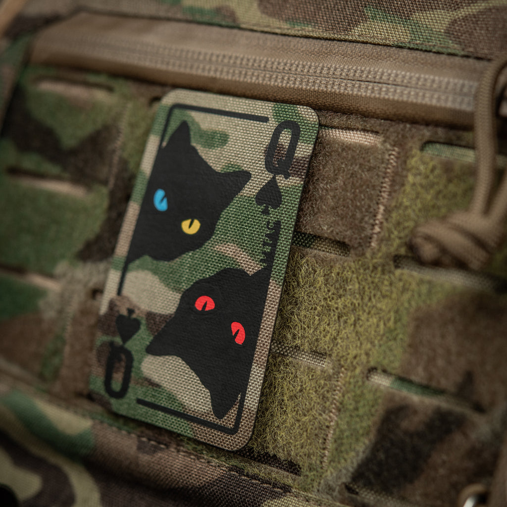 M-Tac нашивка Queen of spades Multicam/Black