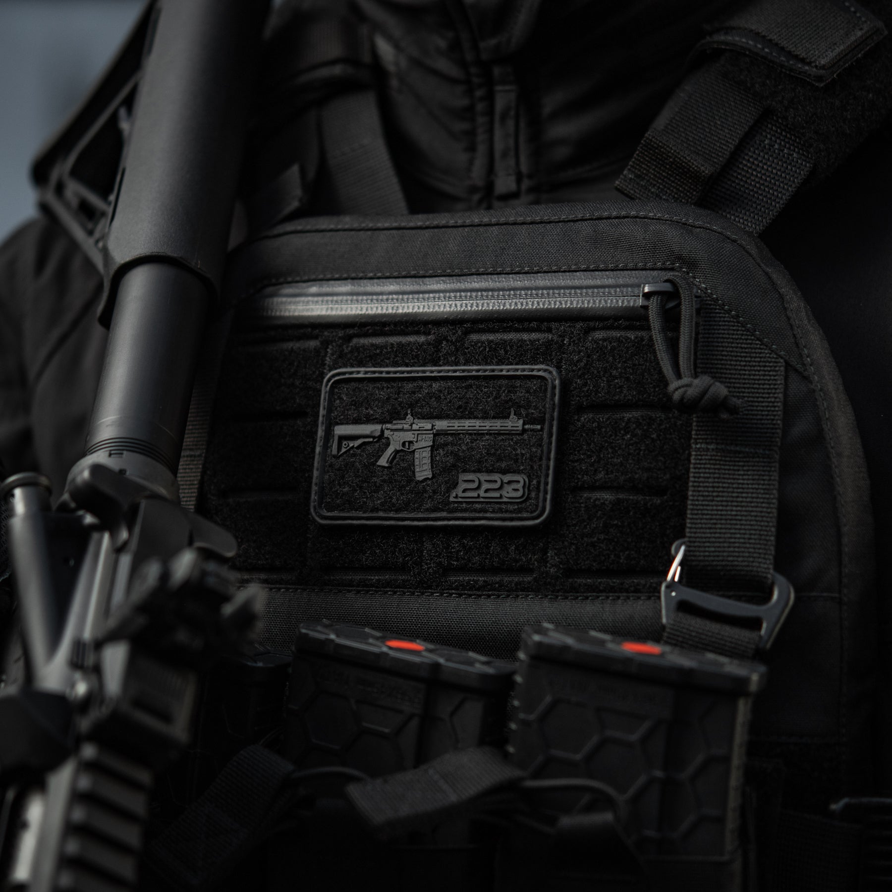 M-Tac нашивка AR-15 Velcro/PVC Black