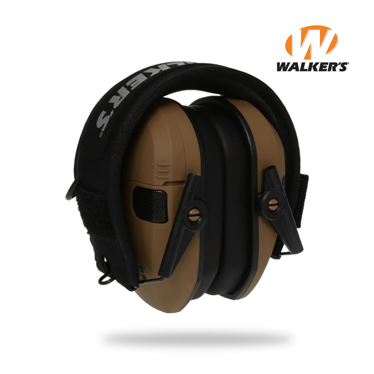 Активні шумоподавляючі навушники Walker's Razor Slim Original з патчами Коричневі