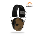 Активні шумоподавляючі навушники Walker's Razor Slim Original з патчами Коричневі