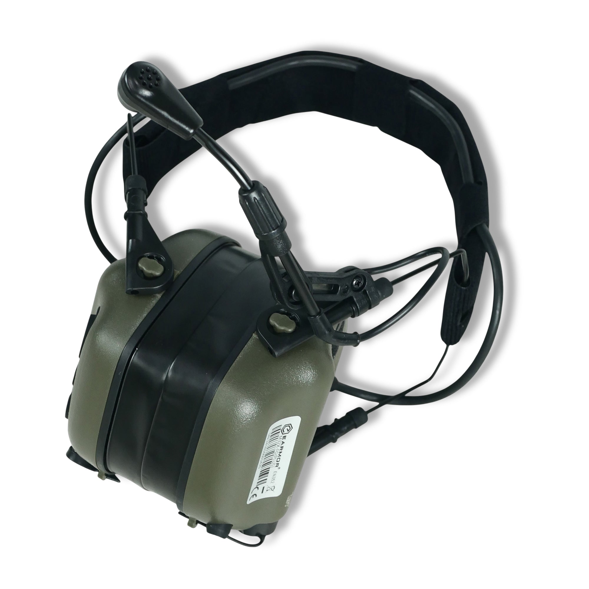 Навушники активні з гарнітурою Earmor M32X PLUS, олива