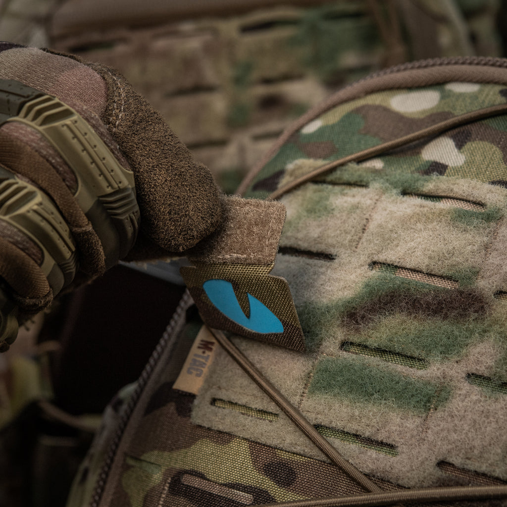M-Tac нашивка Tiger Eyes Laser Cut (пара) Multicam/Blue/GID