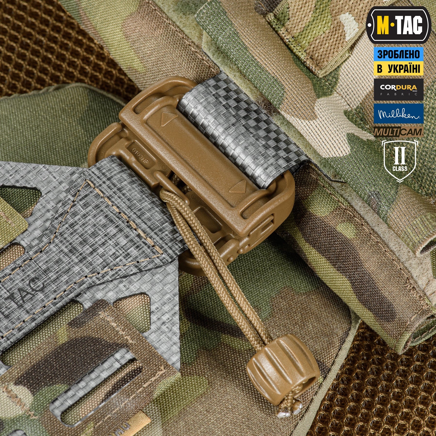 M-Tac плитоноска Cuirass Tiger FAST Elite 2 клас захисту (розмір плити L) Multicam