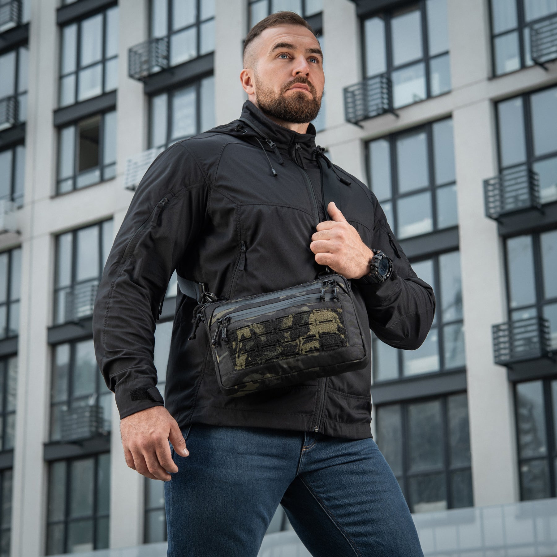 M-Tac сумка Admin Bag Medium Elite з липучкою Multicam Black/Black