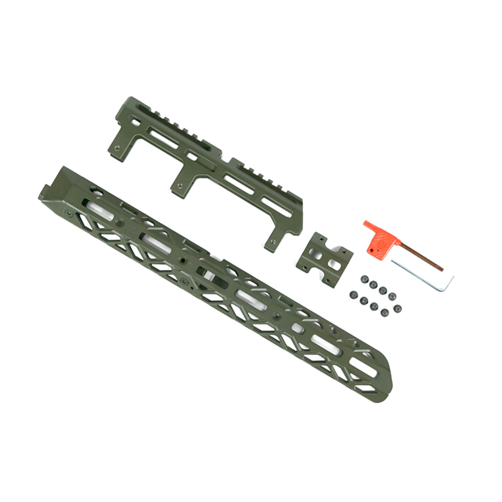 Крук цівка для АК довге с кріпленням та довгим верхнім містком M-Lok OD Green (1U004B)