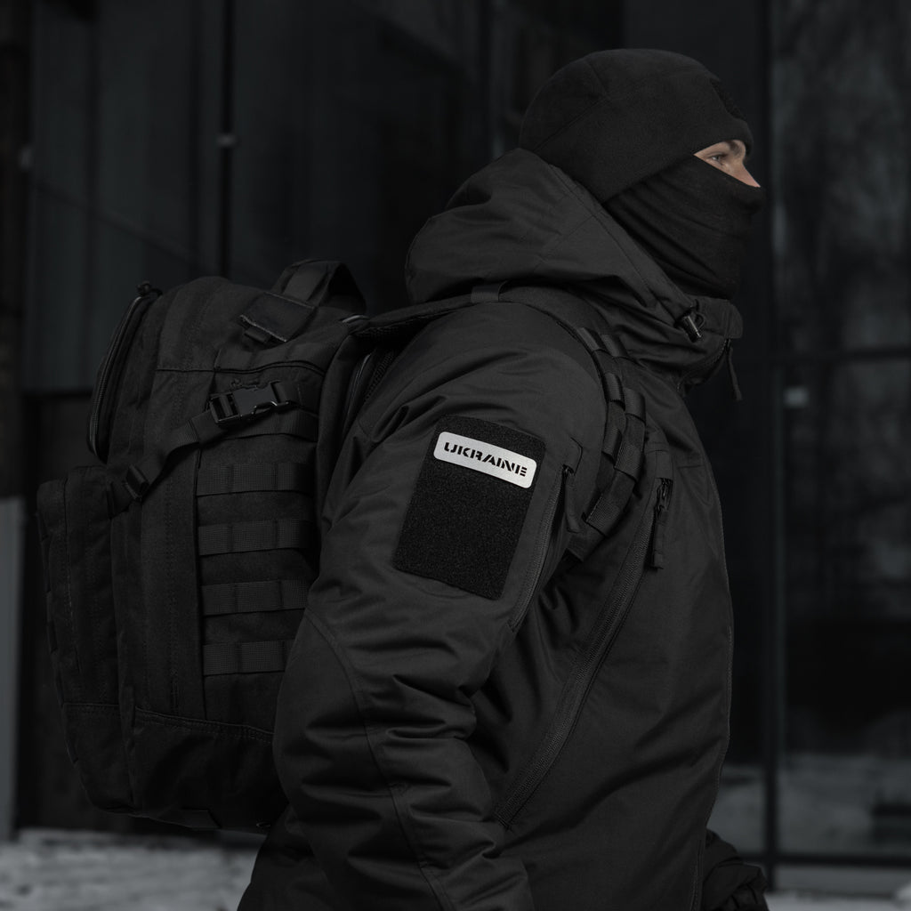M-Tac нашивка Ukraine скрізна 25х80 Laser Cut Dark Grey/GID