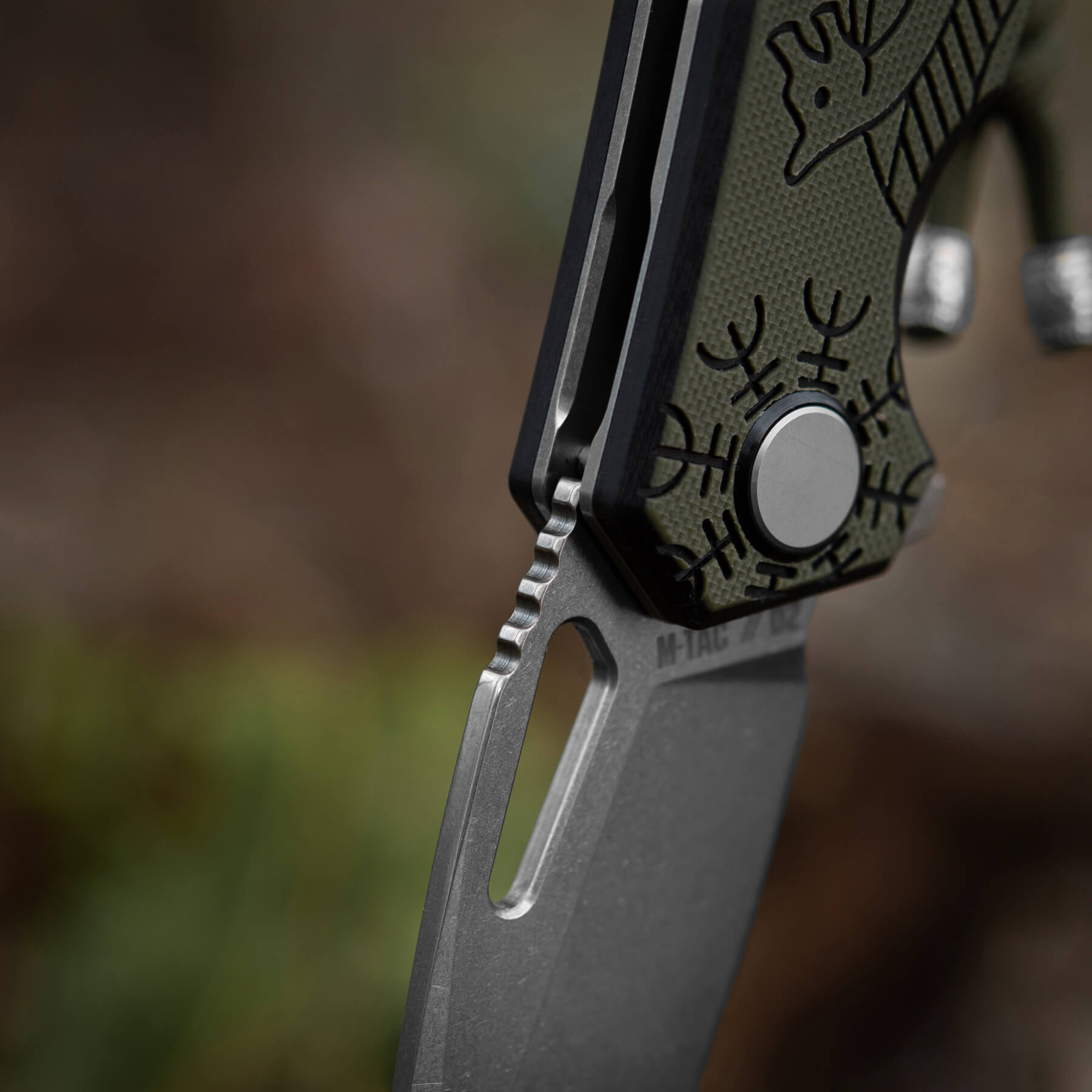 M-Tac ніж складний Type 12 Scandinavian Stonewash Black/Olive