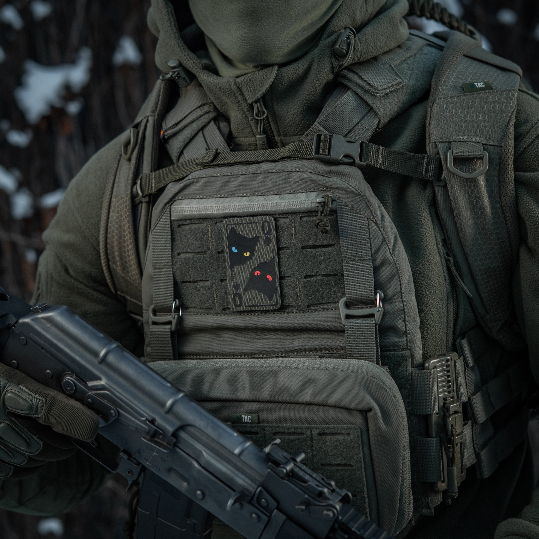 M-Tac нашивка Queen of spades Green/Black