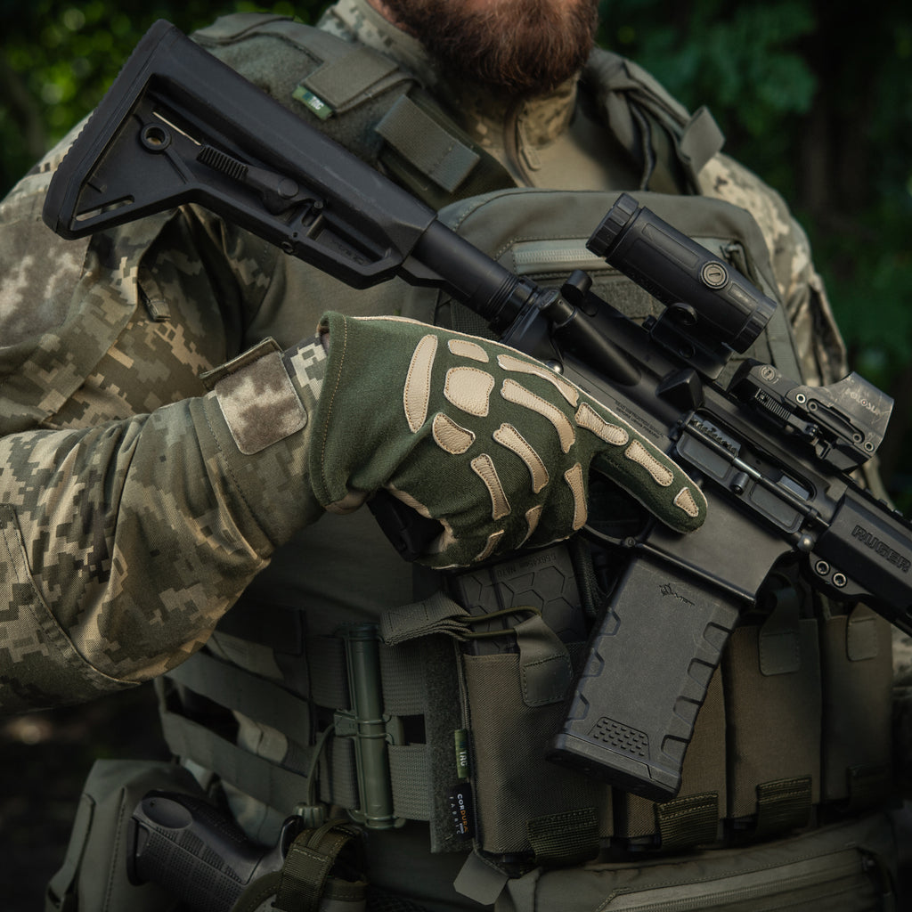 M-Tac рукавички Skeleton Olive/Coyote