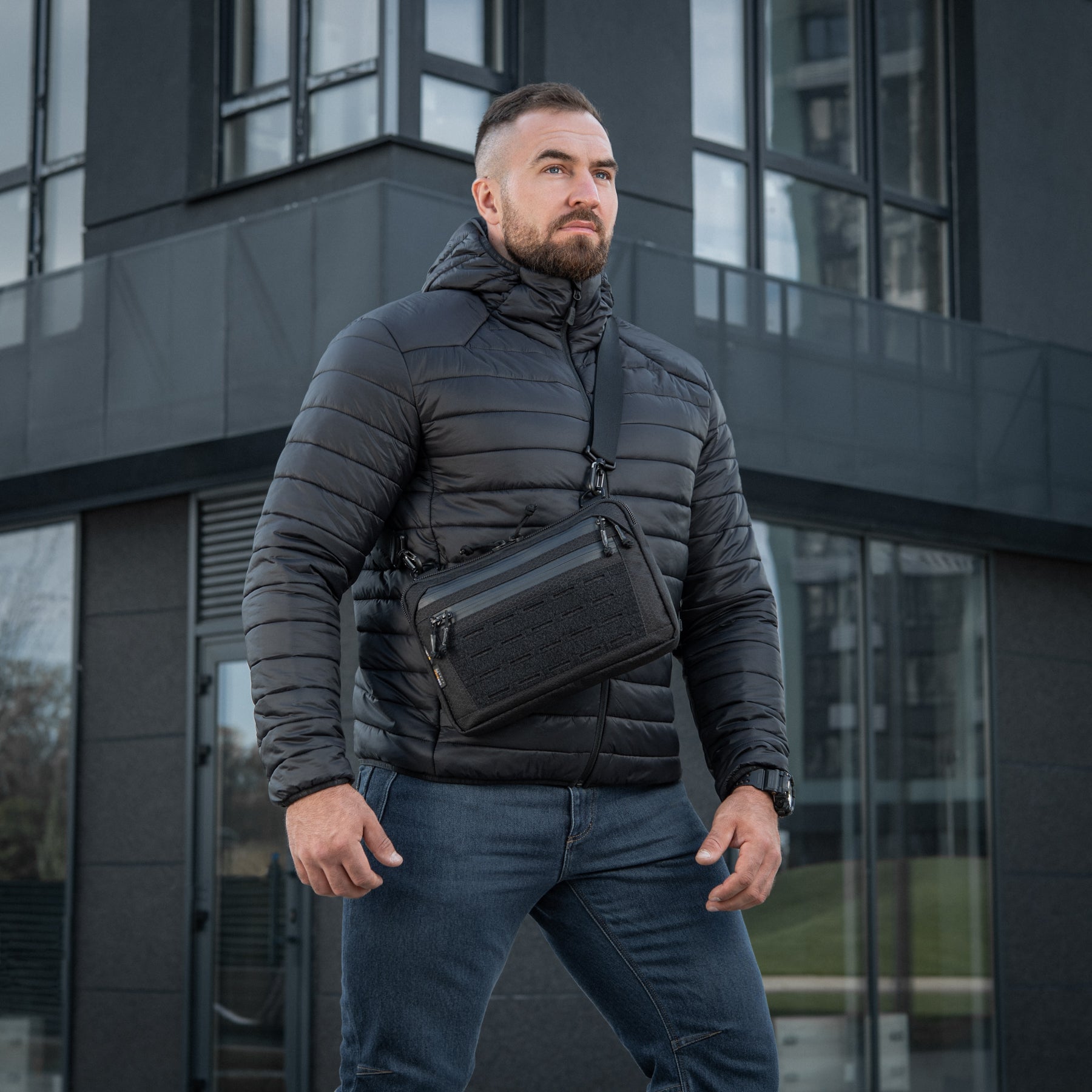M-Tac сумка Admin Bag Medium Elite з липучкою Hex Black