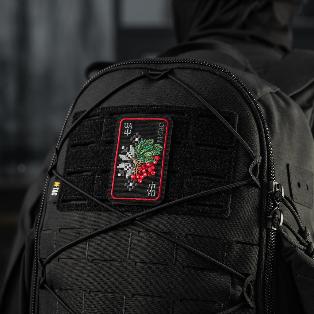 M-Tac нашивка Орнамент Калина (вишивка) Black/Red