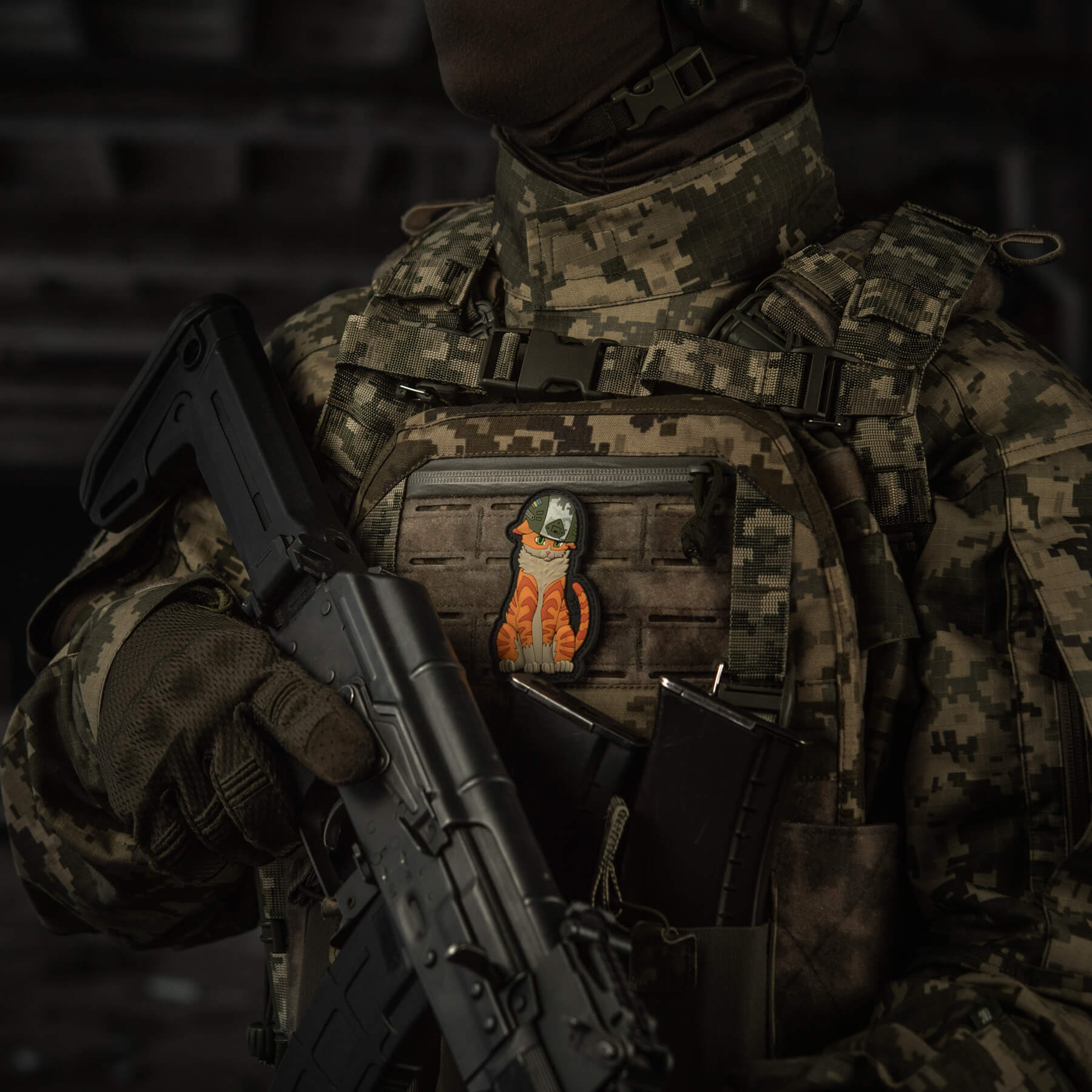 M-Tac нашивка Orange Cat PVC Black
