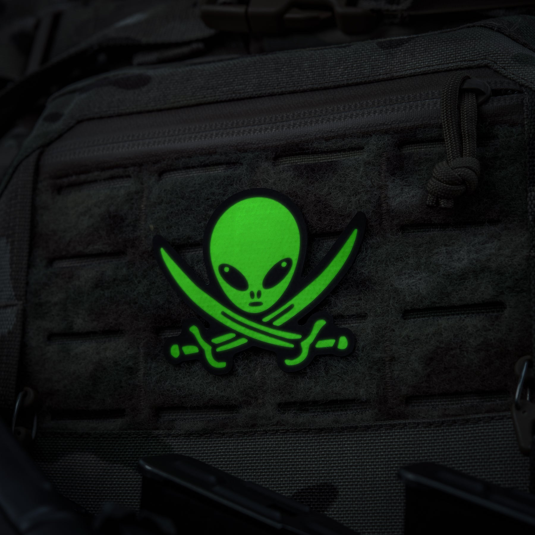 M-Tac нашивка НЛО оператор GID Black/Green