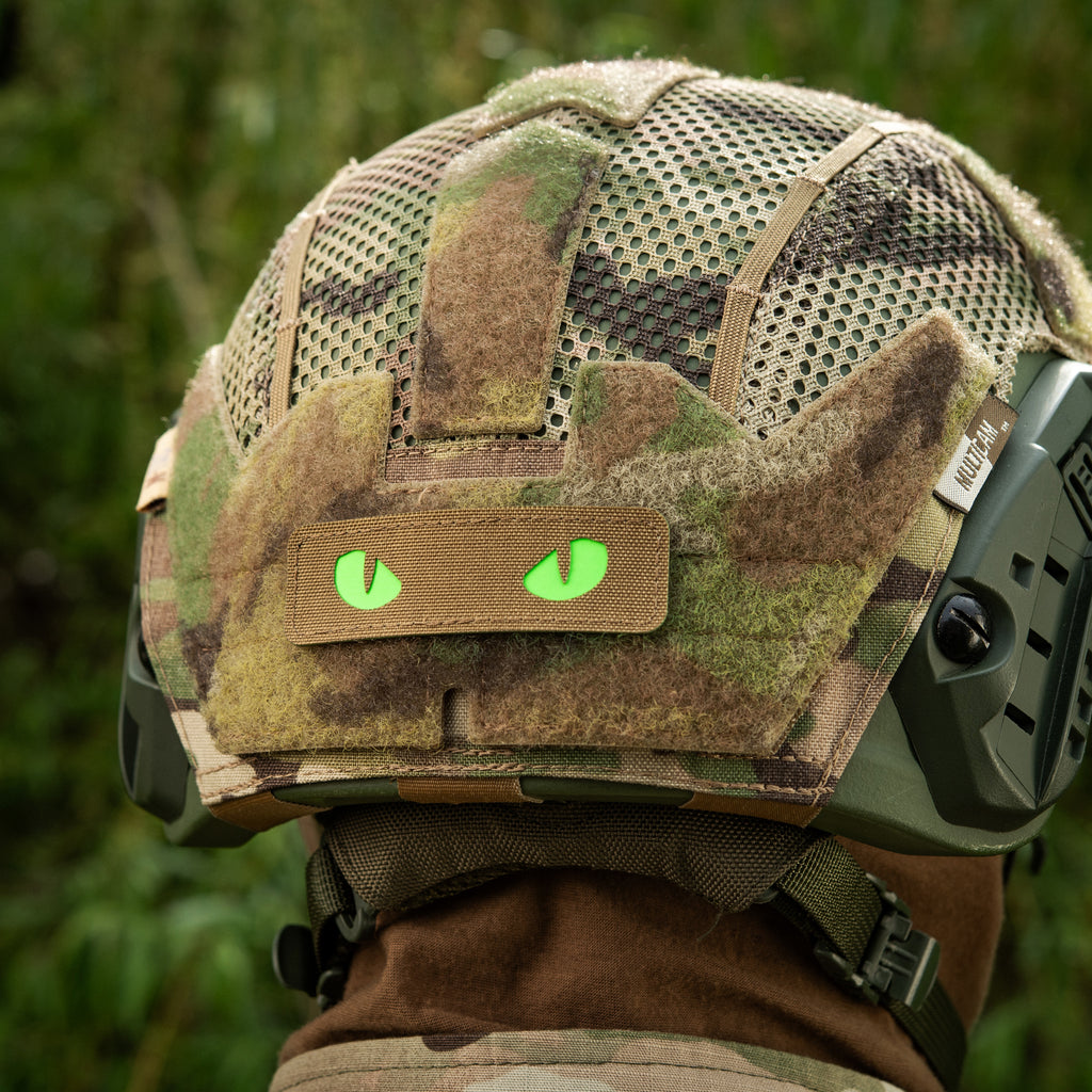 M-Tac нашивка Cat Eyes Laser Cut Coyote/Green/GID
