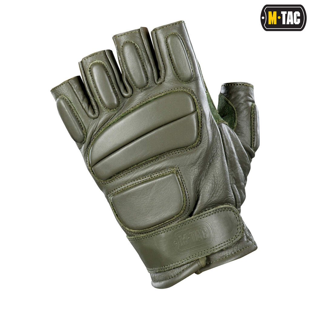 M-Tac рукавички безпалі шкіряні Assault Tactical Mk.1 Olive