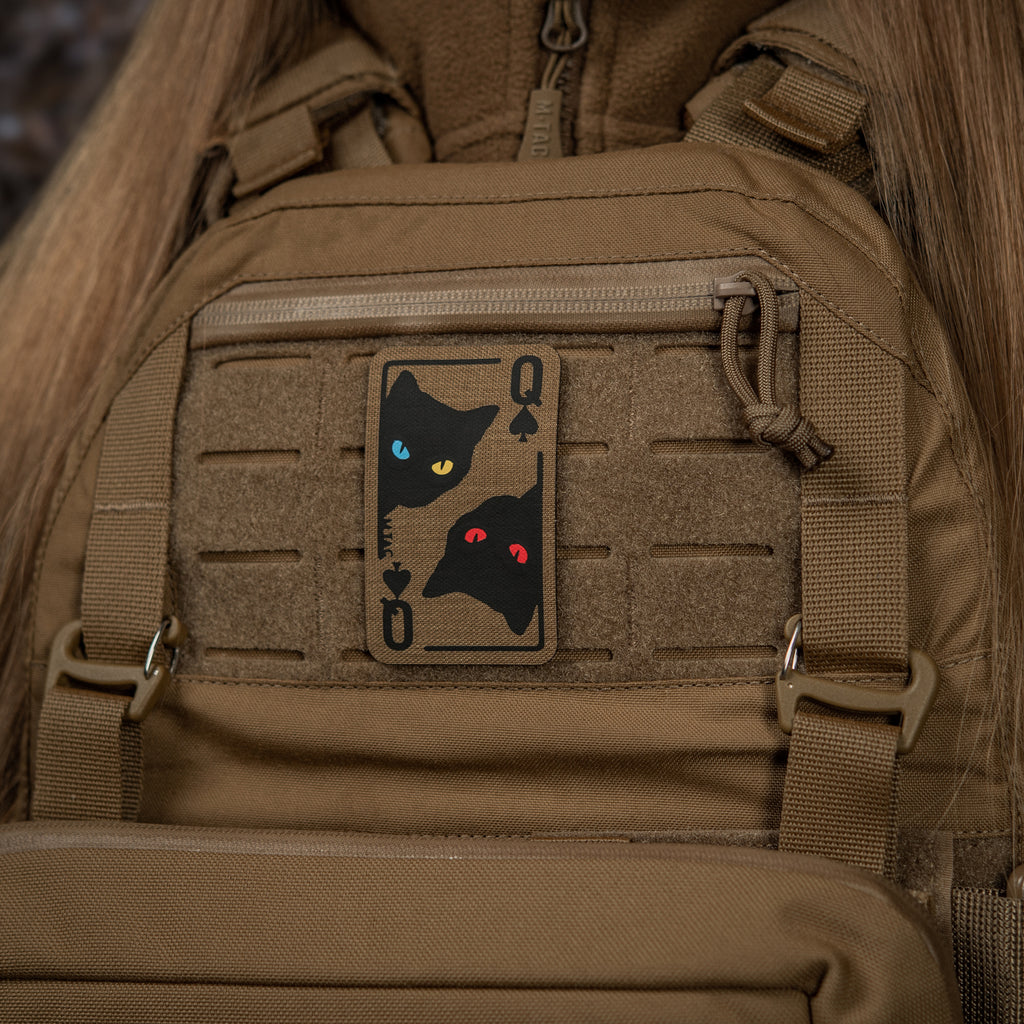 M-Tac нашивка Queen of spades Coyote/Black