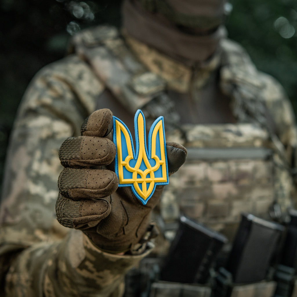 M-Tac нашивка Тризуб PVC великий кольоровий