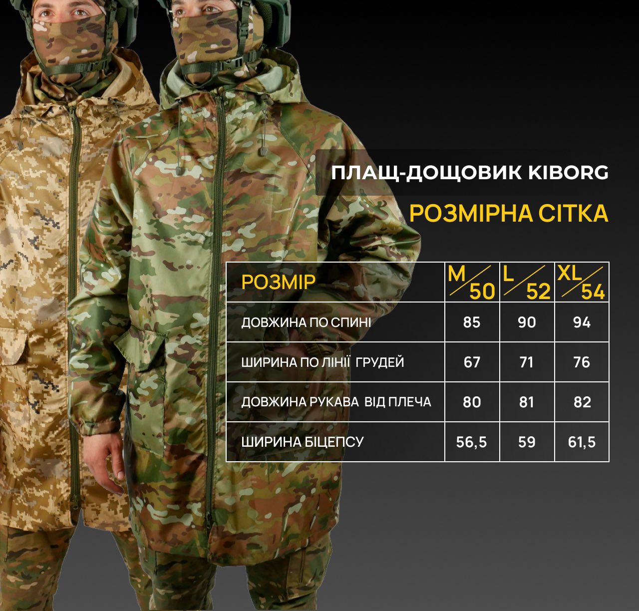 Плащ-дощовик мультикам Kiborg