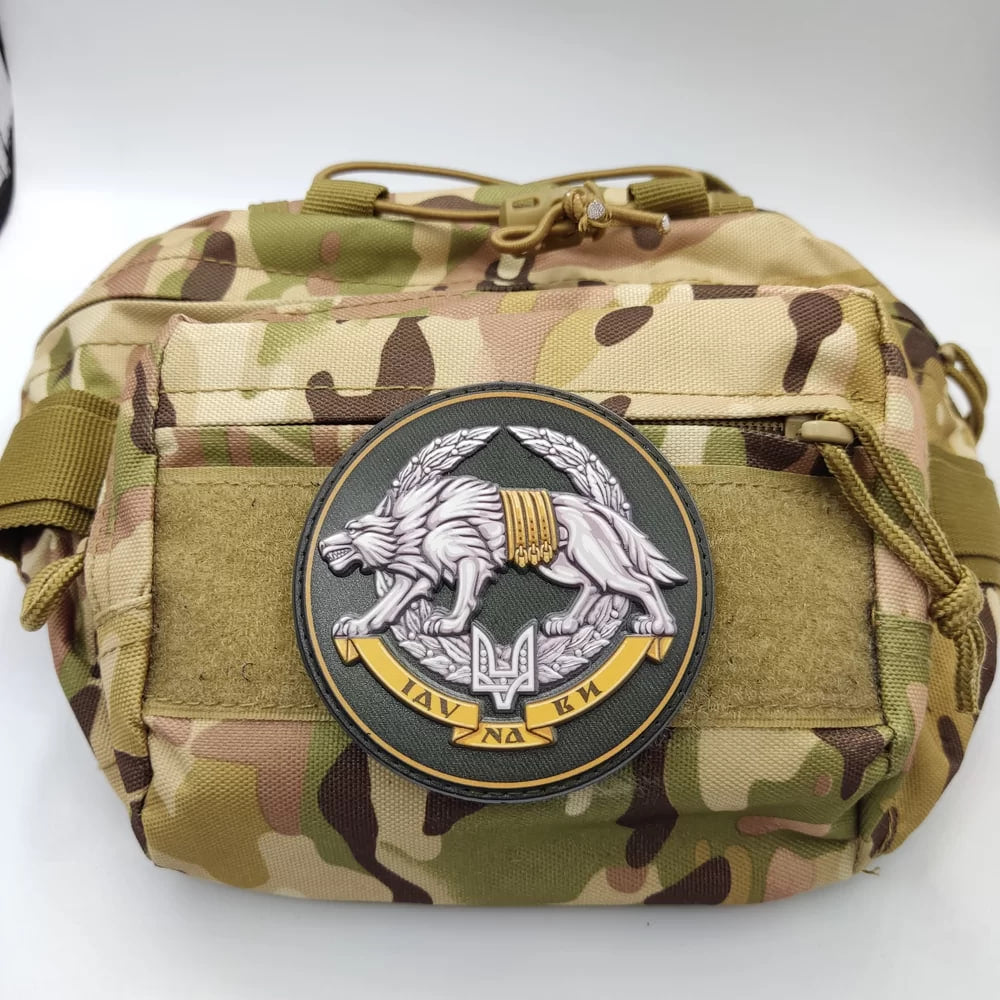 Шеврон ПВХ ССО Іду на ви Вовк обємний олива