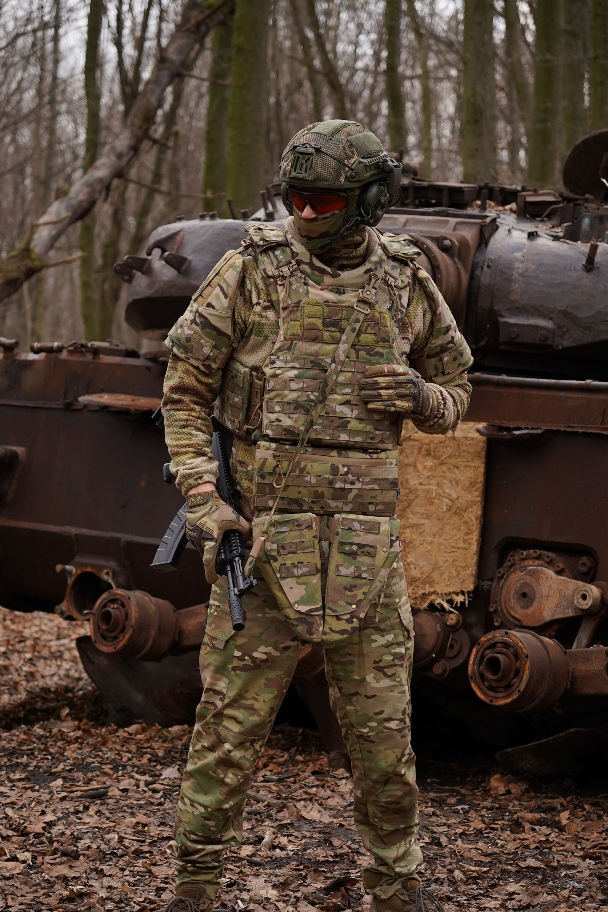 Потрійний захист паху/напашник з балістичним захистом 2 клас Militex cordura USA Мультикам
