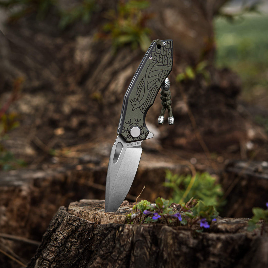 M-Tac ніж складний Type 12 Scandinavian Stonewash Black/Olive