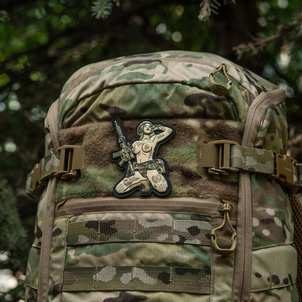M-Tac нашивка Tactical girl tattoo Тризуб PVC MC