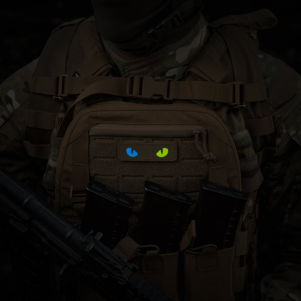 M-Tac нашивка Cat Eyes Laser Cut Coyote/Yellow/Blue/GID