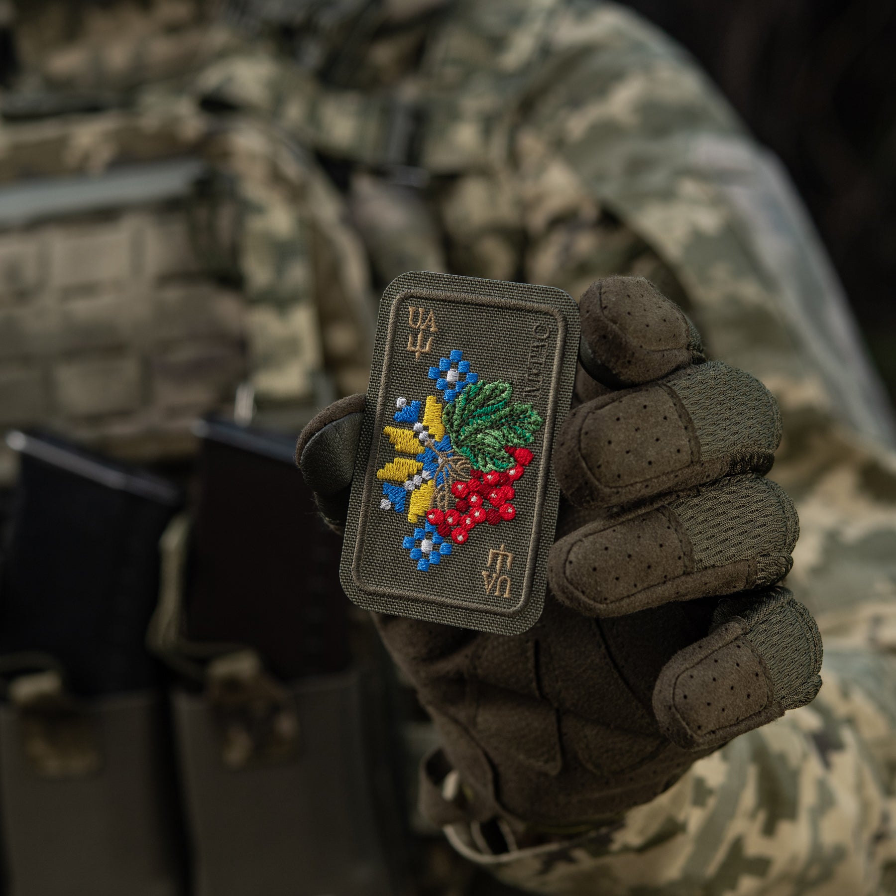 M-Tac нашивка Орнамент Калина (вишивка) Ranger Green