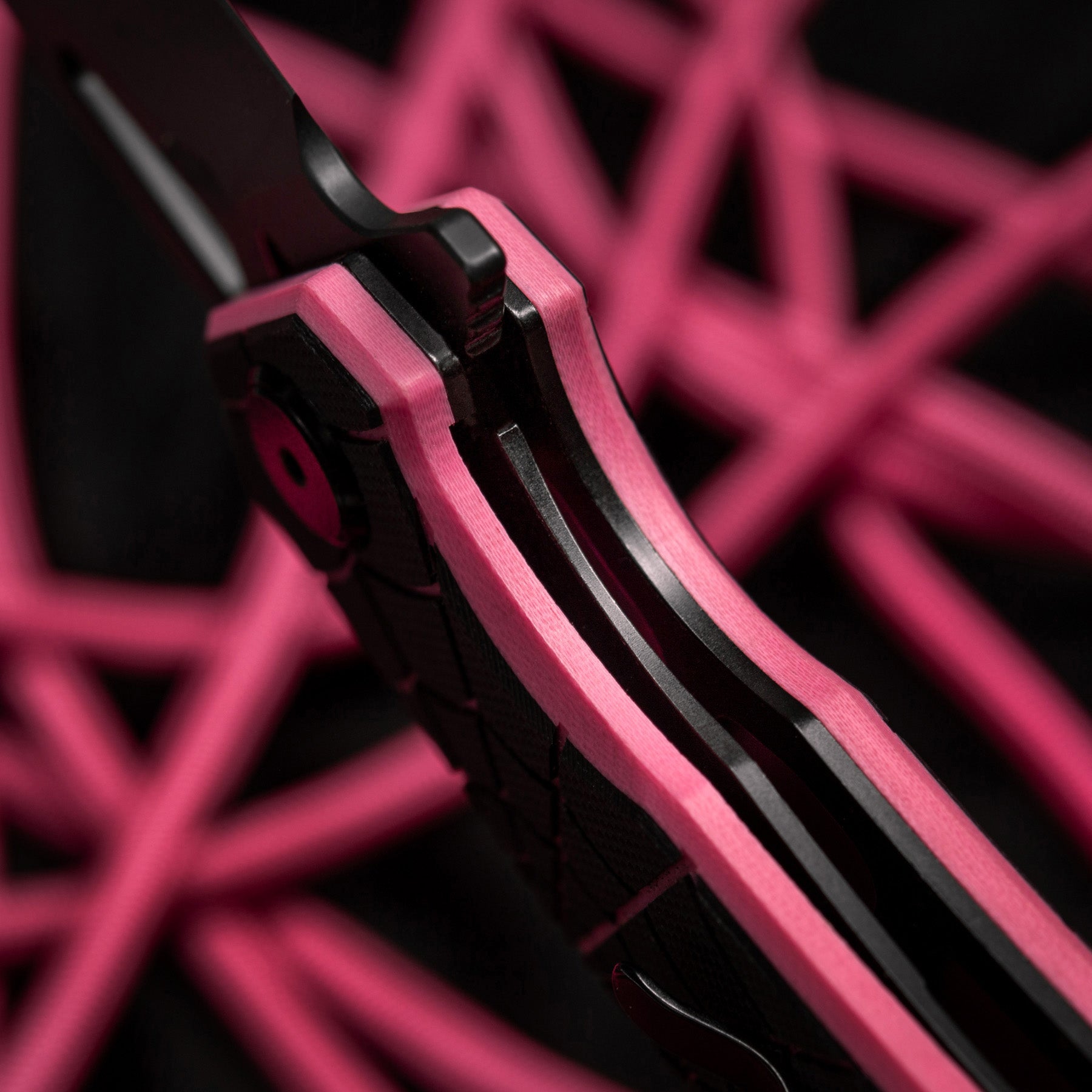 M-Tac ніж складний Type 12 Spider Web Black/Pink