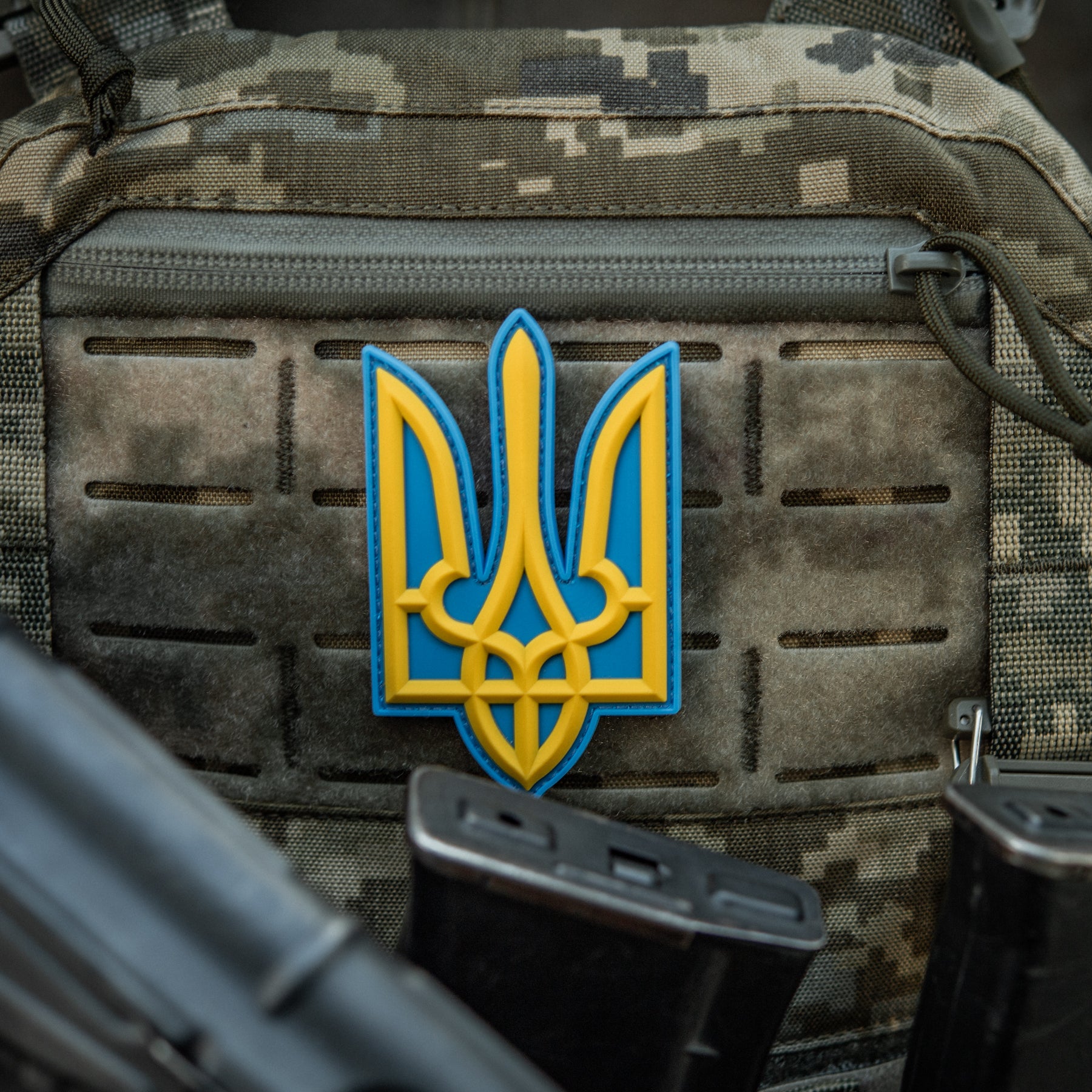 M-Tac нашивка Тризуб PVC великий кольоровий
